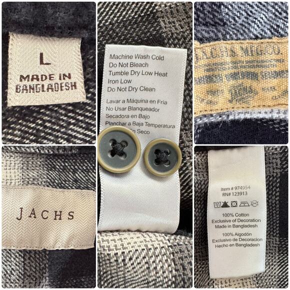 METALLICA Damaged Justice 90s Upcycled Retro Vintage Plaid Flannel Shirt Men’s L - Picture 9 of 9